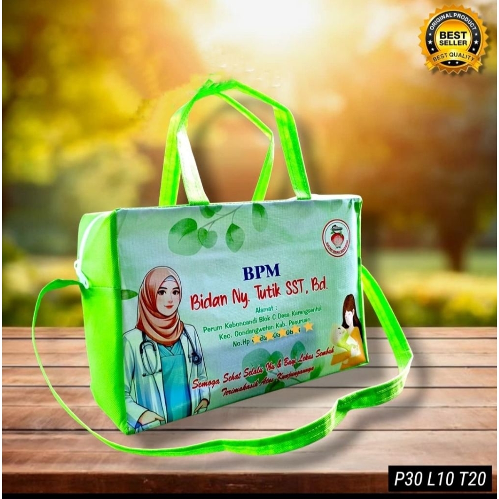 Tas Bidan Slempang/Tas Partus/Tas Promosi Bidan