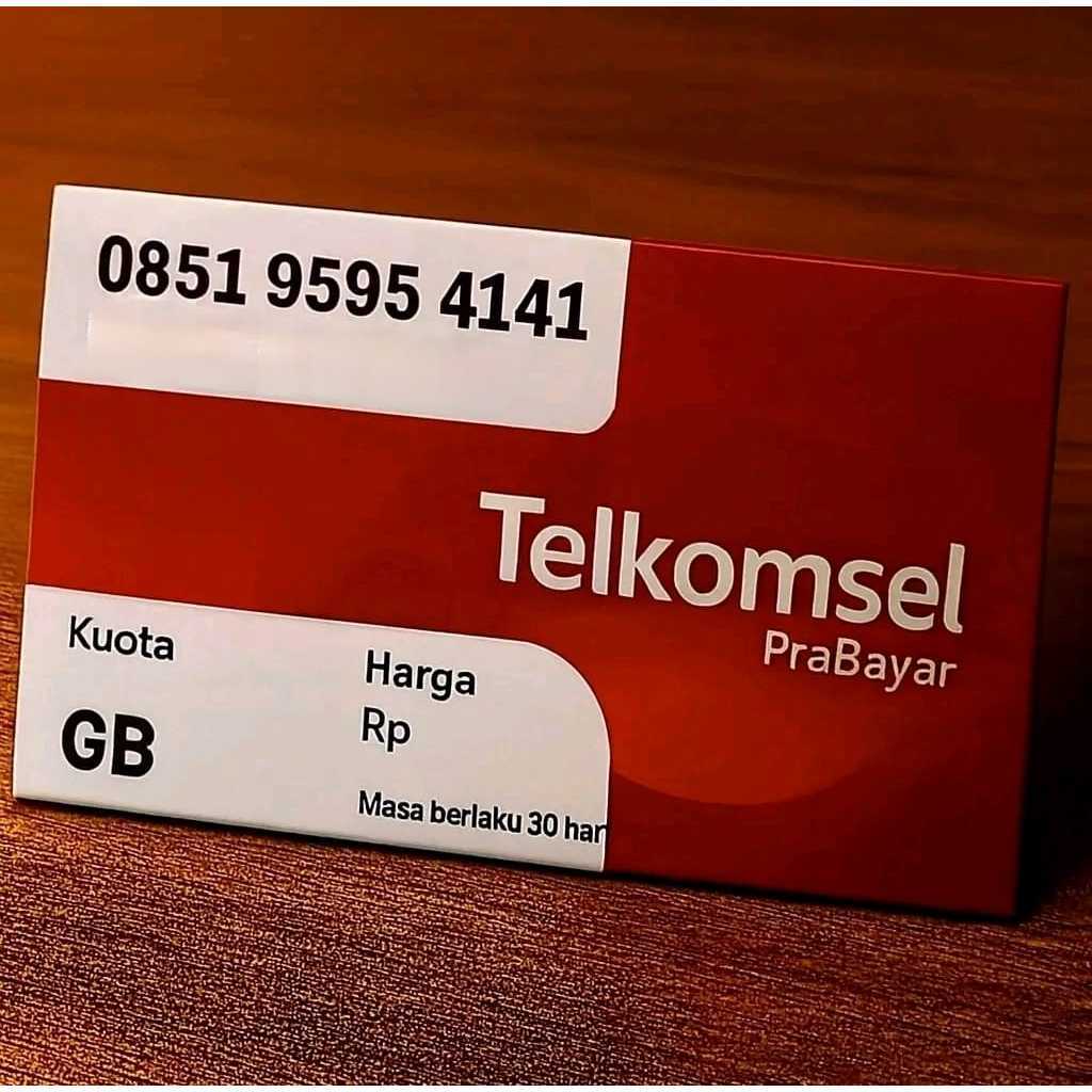 Kartu Perdana Nomer / Nomor Cantik Telkomsel 0851 bukan By U ABAB CDCD - Telkomsel 9595 4141