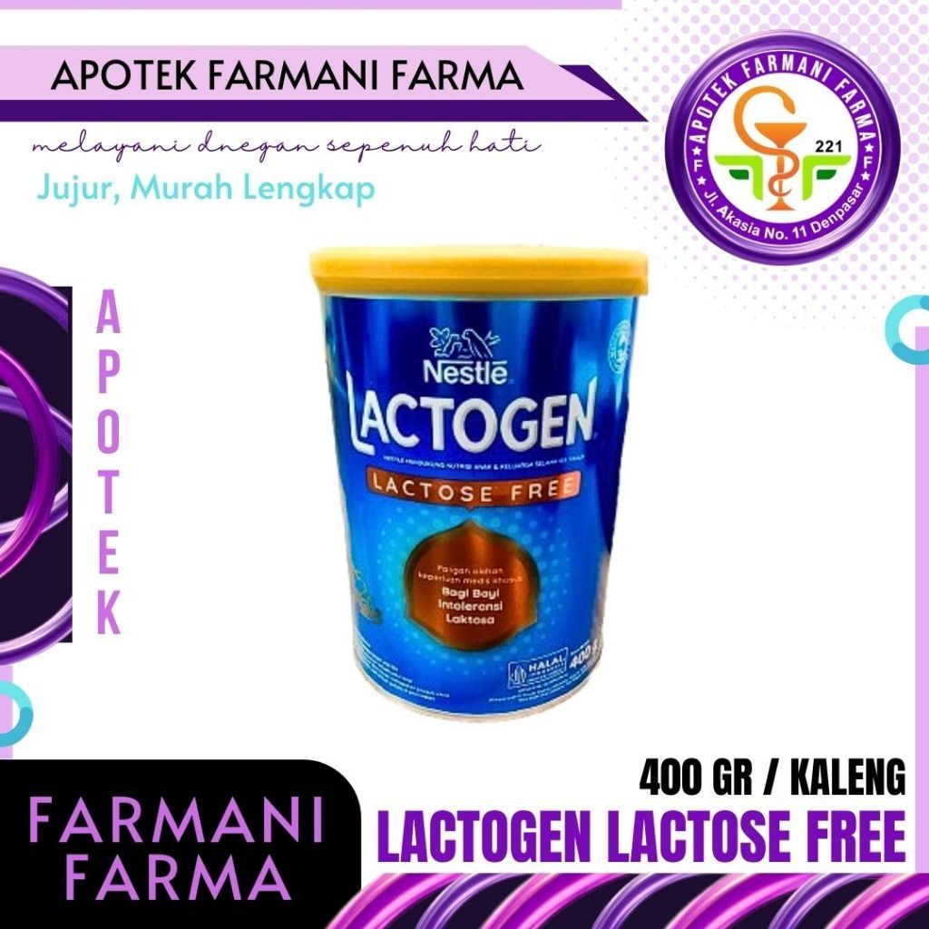 LACTOGEN LACTOSE FREE 400 GRAM KALENG / SUSU ANAK / BEBAS LAKTOSA / FREE LACTOSE / INTOLERANSI LAKTO