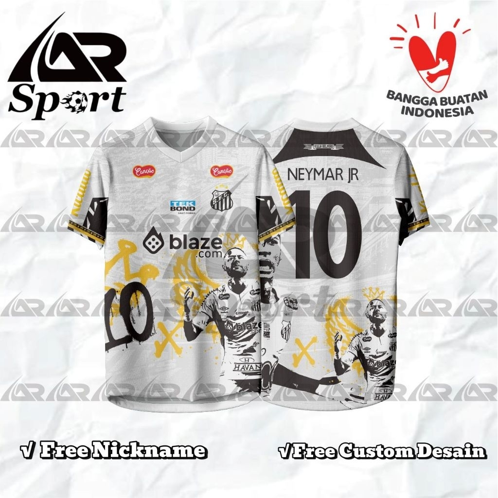 JERSEY NEYMAR SANTOS FULL PRINTING