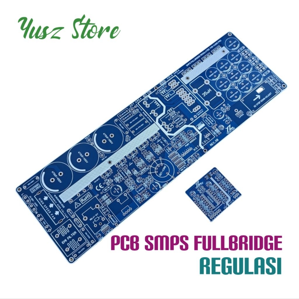 PCB SMPS Fullbridge Regulasi PCB Fiber Dobel Layer For Audio Power Supply Unit