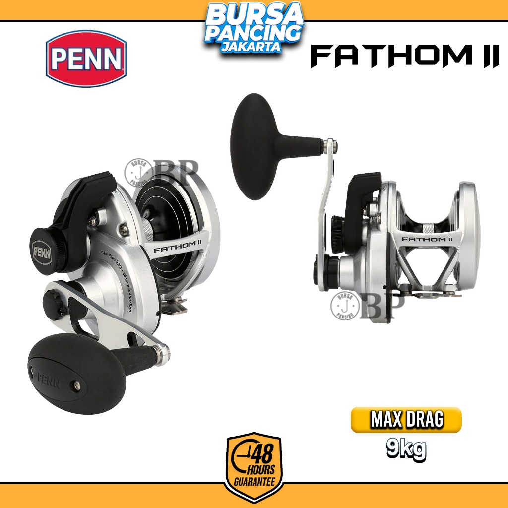 Penn Reel Pancing Overhead Fathom II FTHII10XNLDLH CV RLBX Handle Kiri - Reel Pancing Jigging