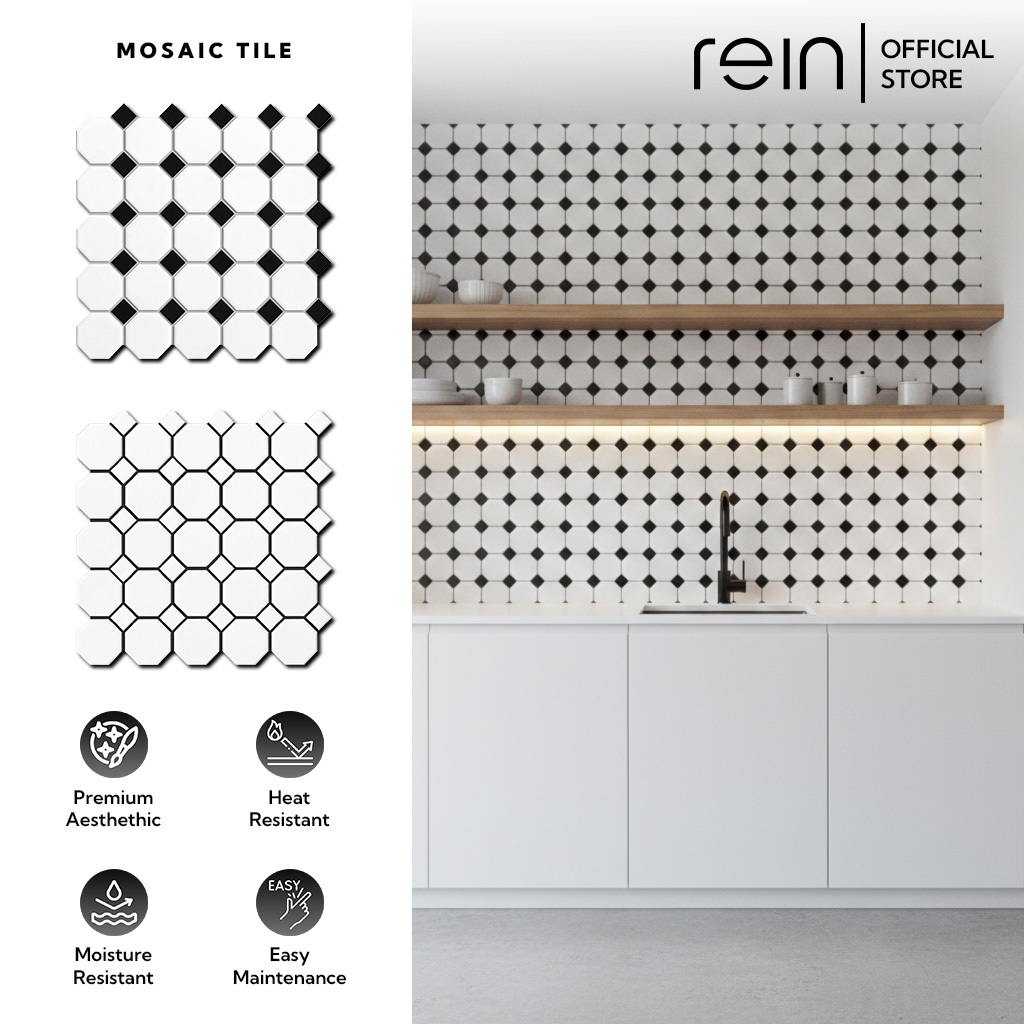 Keramik Mozaik Dinding Kramik Lantai Mosaik Mozaic Dapur Kamar Mandi Rein Hakkaku Med Chip