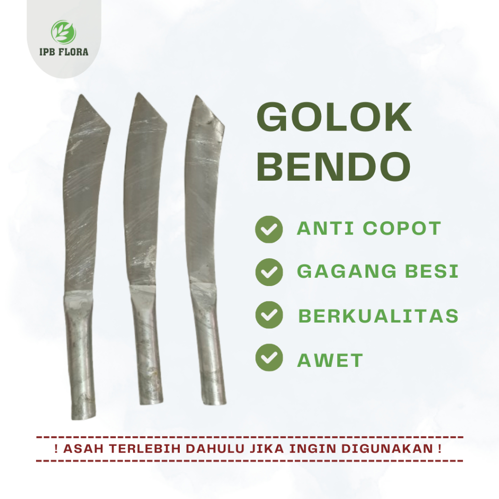 Golok Bendo Berkebun Gagang Besi Baja Anti Copot Awet Berkualitas