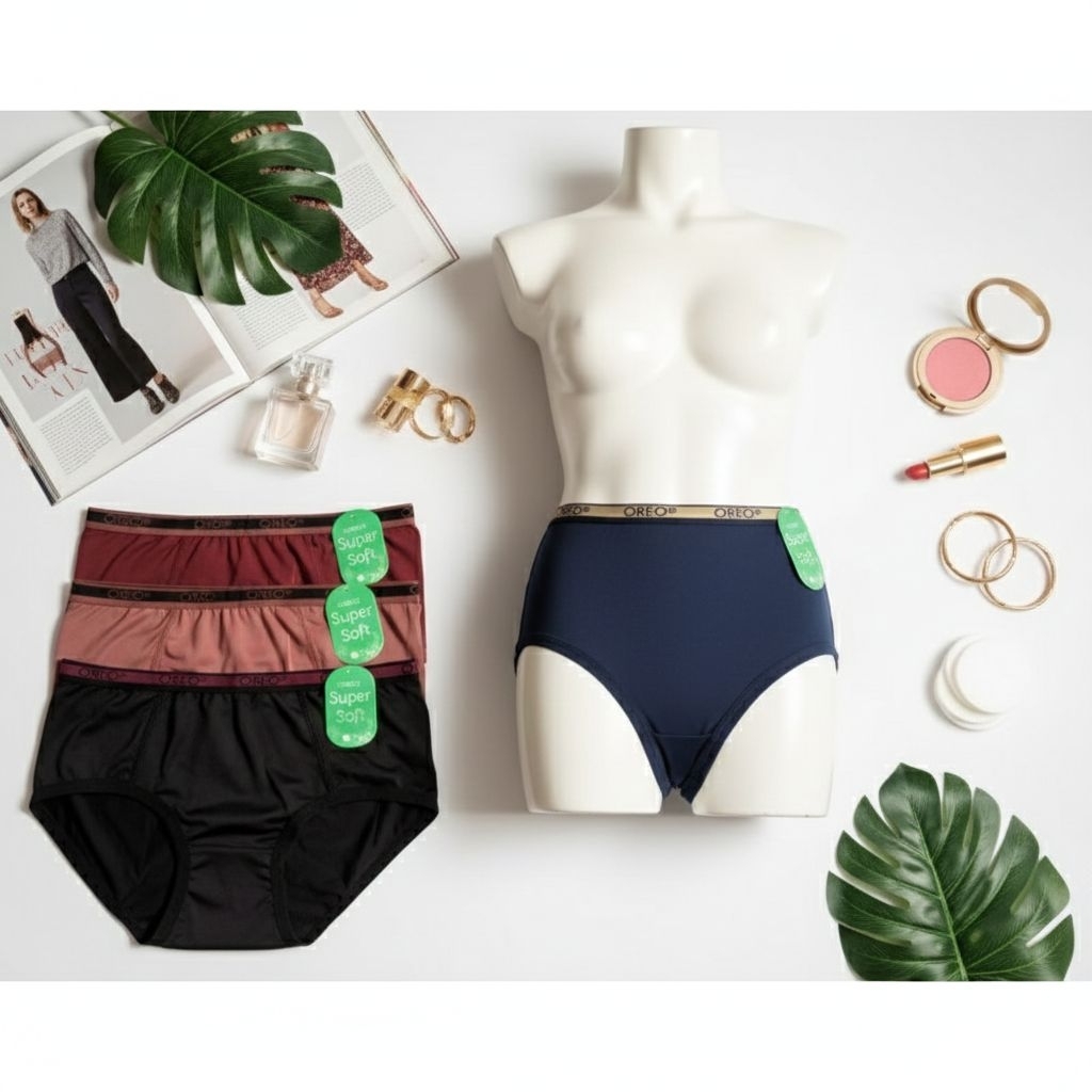 6 PCS (SETENGAH LUSIN) ART 034 | Celana Dalam Wanita Oreo Art BF318 Super Soft I CD Perempuan Oreo A