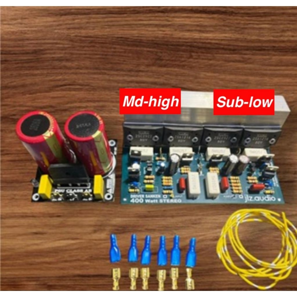 paket rakit power amplifier sanken 400 watt stereo