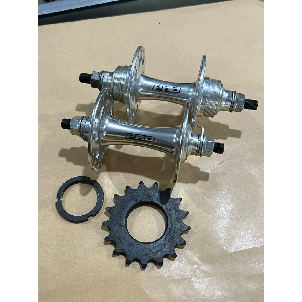 HUB FIXIE 32H BEARING SILVER CHROME 32 HOLE MEREK PRO LUBANG KROM FIXED GEAR DOLTRAP GIR MATI COG 17