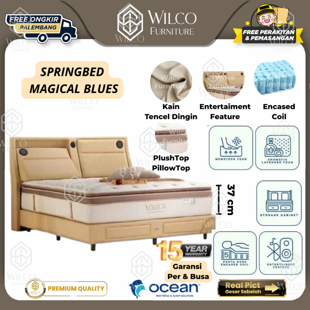 Kasur Matras Ocean Magical Memotech Pocket | Springbed Ocean Magical Murah Palembang
