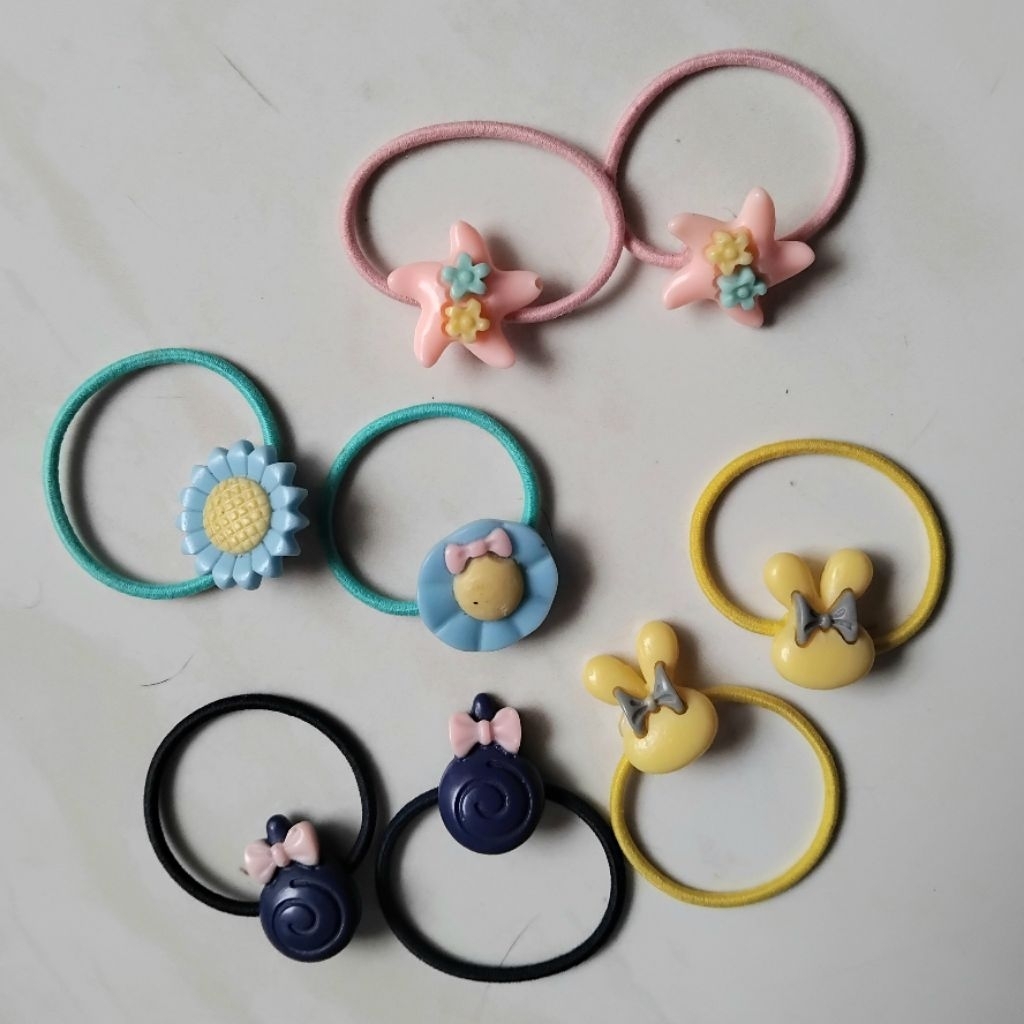 Ikat rambut aksesoris anak perempuan 8pcs PRELOVED