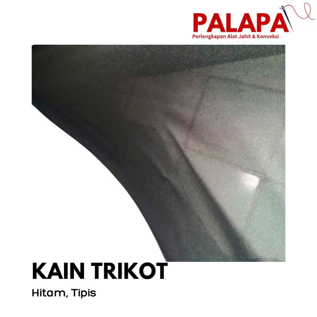 Kain trikot hitam bahan tipis harga per meter