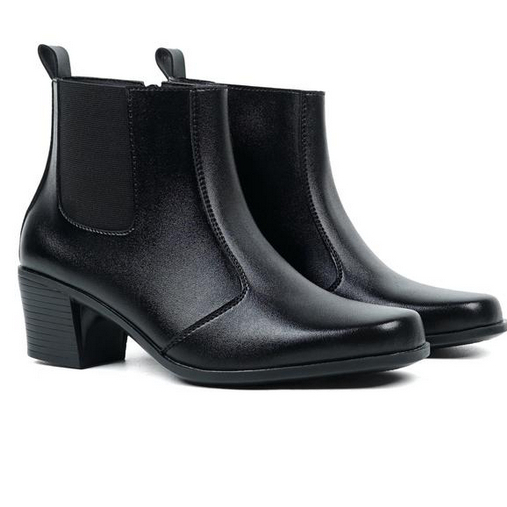 Berrybenka Walks - Sepatu Boots Wanita Pdh Bahan Kulit Sintetis Hitam Terbaru Original Zeintin ZO