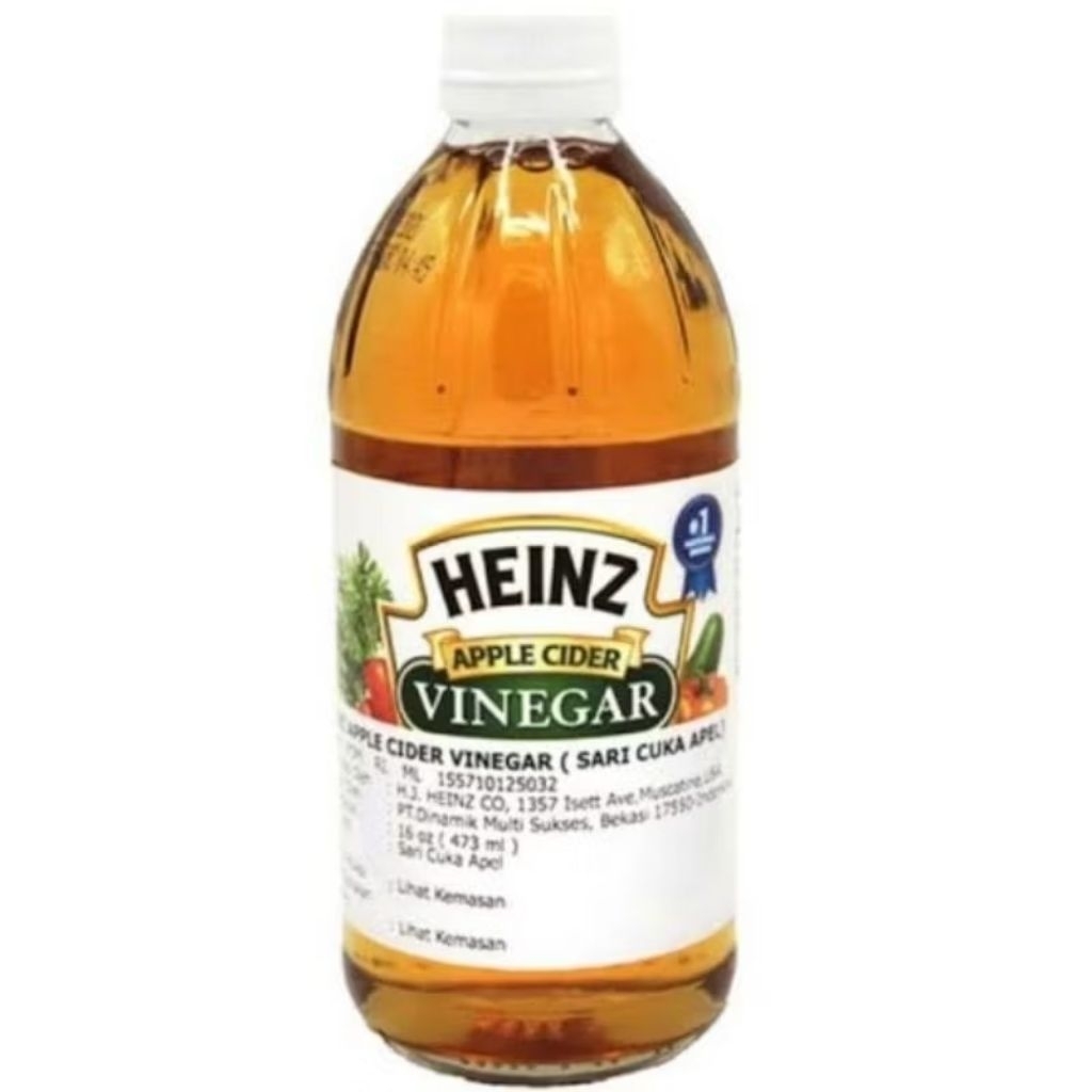 Cuka Apel HEINZ APPLE CIDER VINEGAR 473 ML - HEINZ CUKA APEL 16 OZ HALAL IMPORT / CUKA APEL