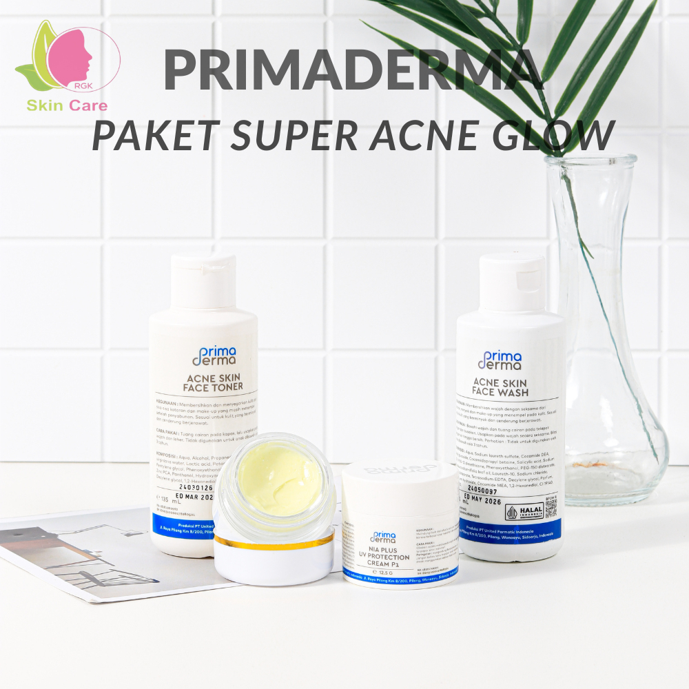 PRIMADERMA Paket Super Acne Glow – Perawatan Jerawat & Wajah Glowing
