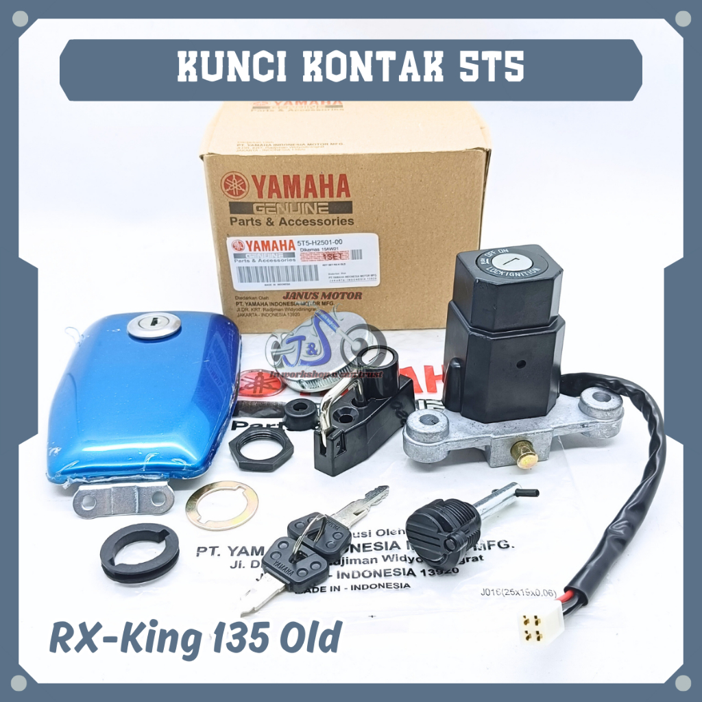 Kunci Kontak Set Yamaha 5T5 Konci Motor RX-King 135 Old Keyset + Tutup Tangki Kualitas Original YGP