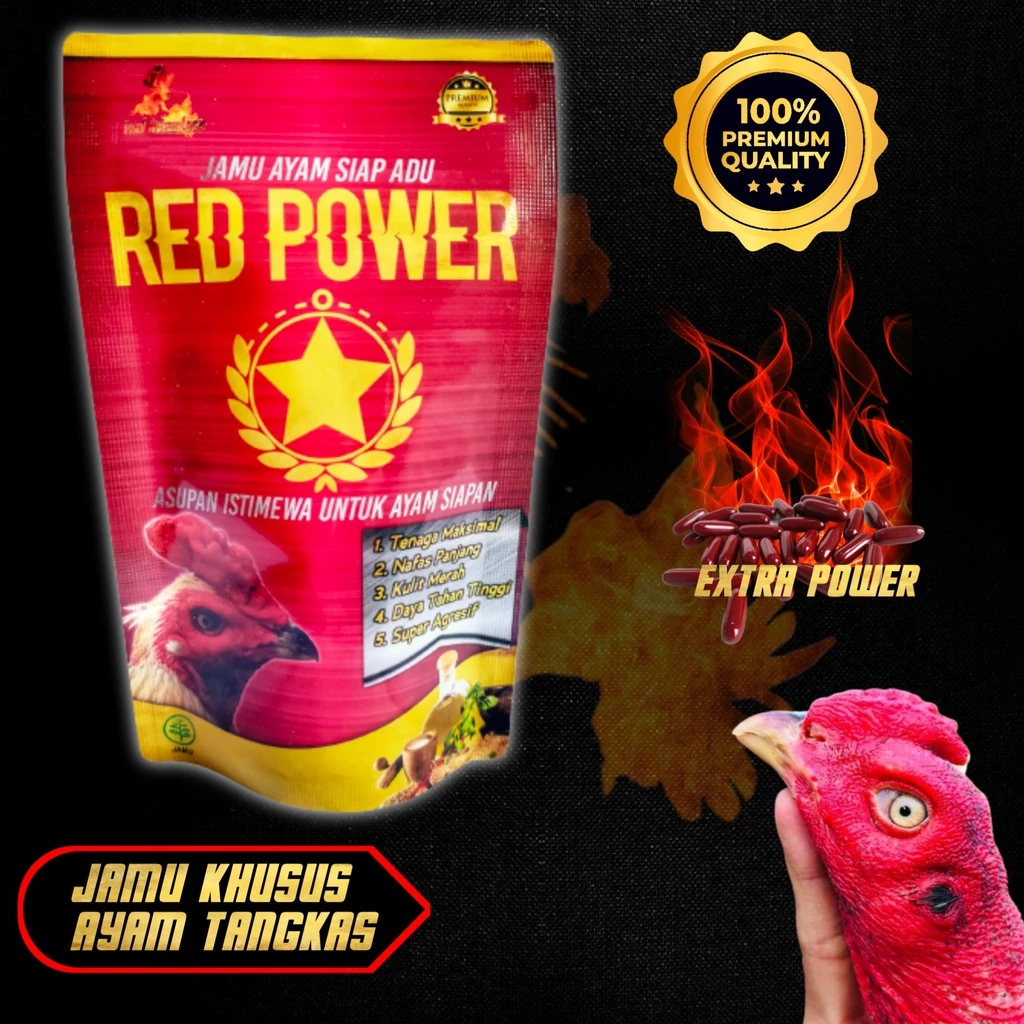 BN - Doping Jamu Ayam RED POWER VIP Doping ayam bangkok super agresif kualitas istimewa