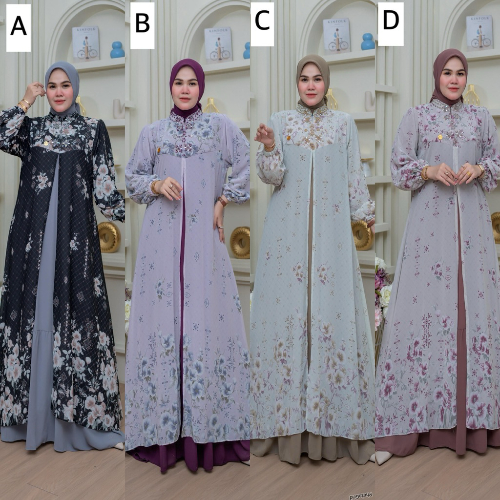 SORAYA DRESS SET HIJAB BY NABIL