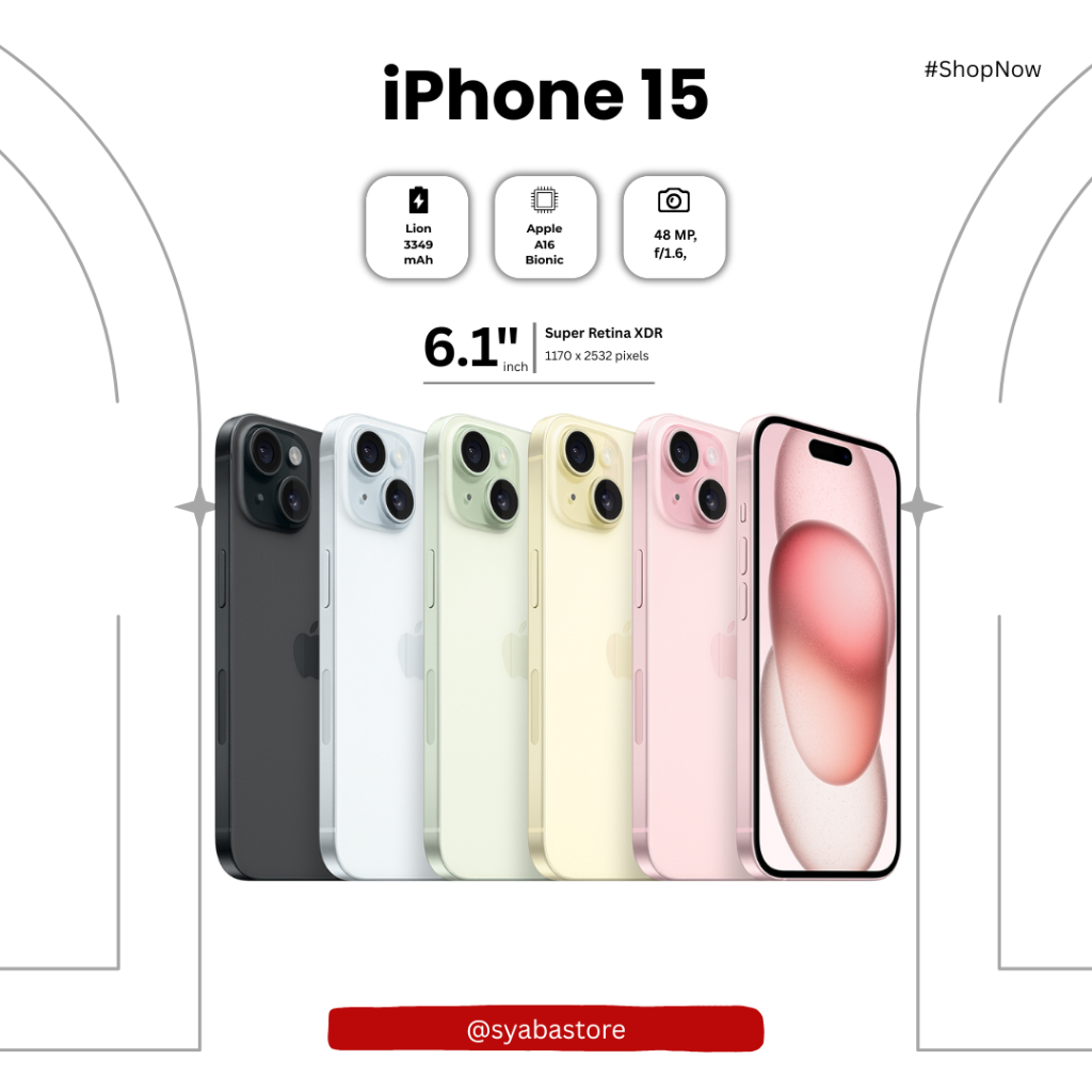 iPhone 15 second aman all operator indonesia 128GB/256GB/512GB