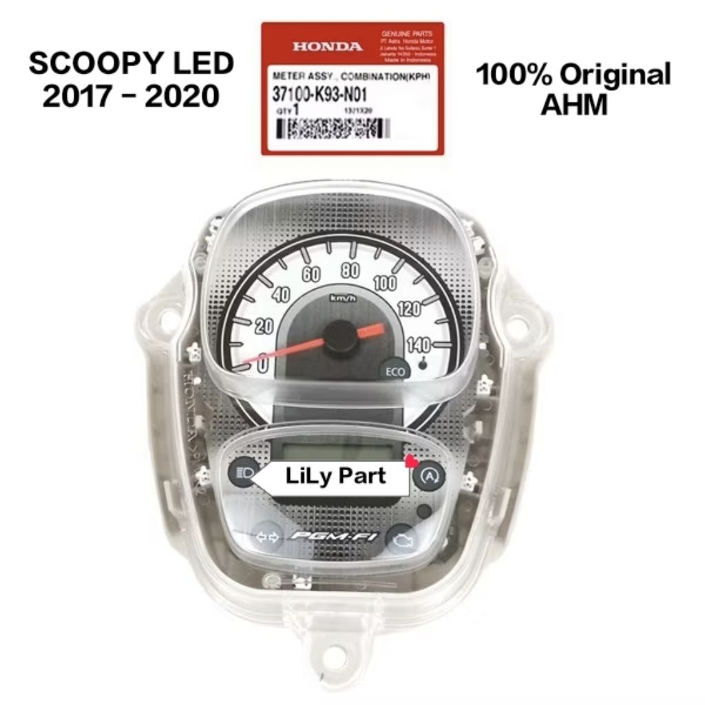 37100-K93-N01 Spidometer Assy SCOOPY LED ( 2017 - 2020 )