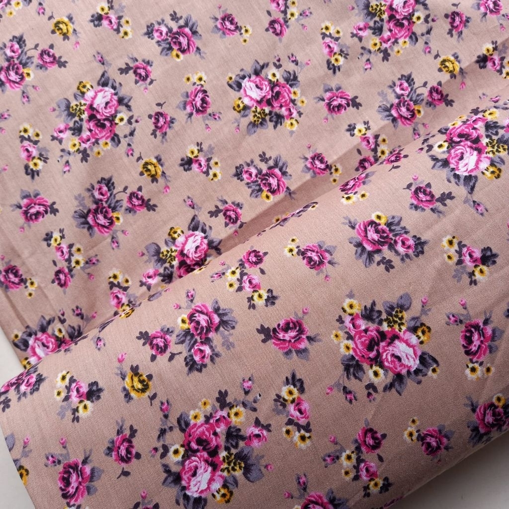 kain katun jepang motif bunga kecil