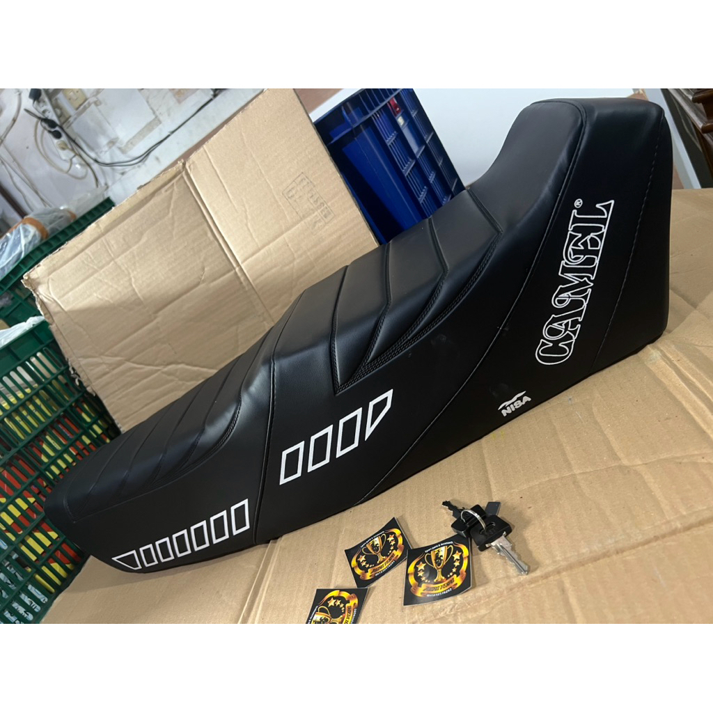 Jok Sadel Vespa Panjang Camel Premium Rangka Per  Vespa Px Ps Exlusive Super Sprint Excel VBB + Kunc