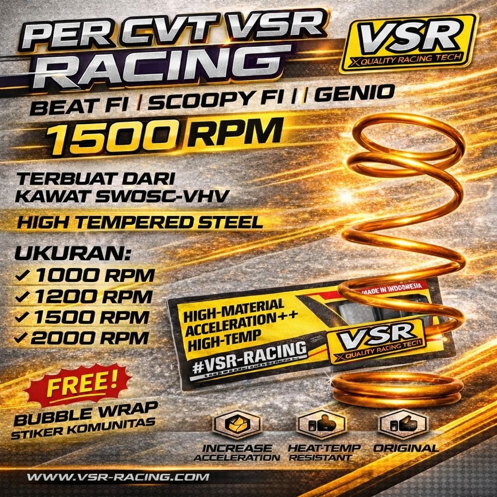 Per CVT 1000rpm Beat Fi Per 1200 rpm Scoopy Fi Per CVT 1500 rpm Genio Per 2000 rpm Beat Deluxe