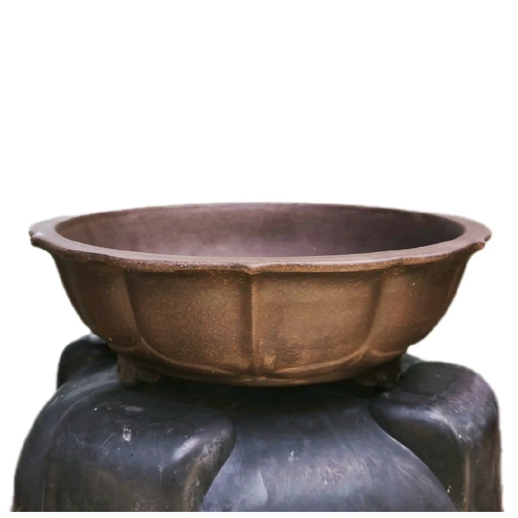 Authentic Yixing Zisha Lotus Bonsai Pot