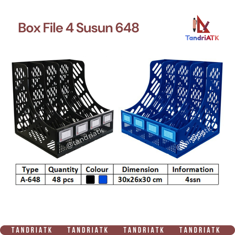 Box File 4 susun MICROTOP A-648 / Box File Plastik / Box Keranjang
