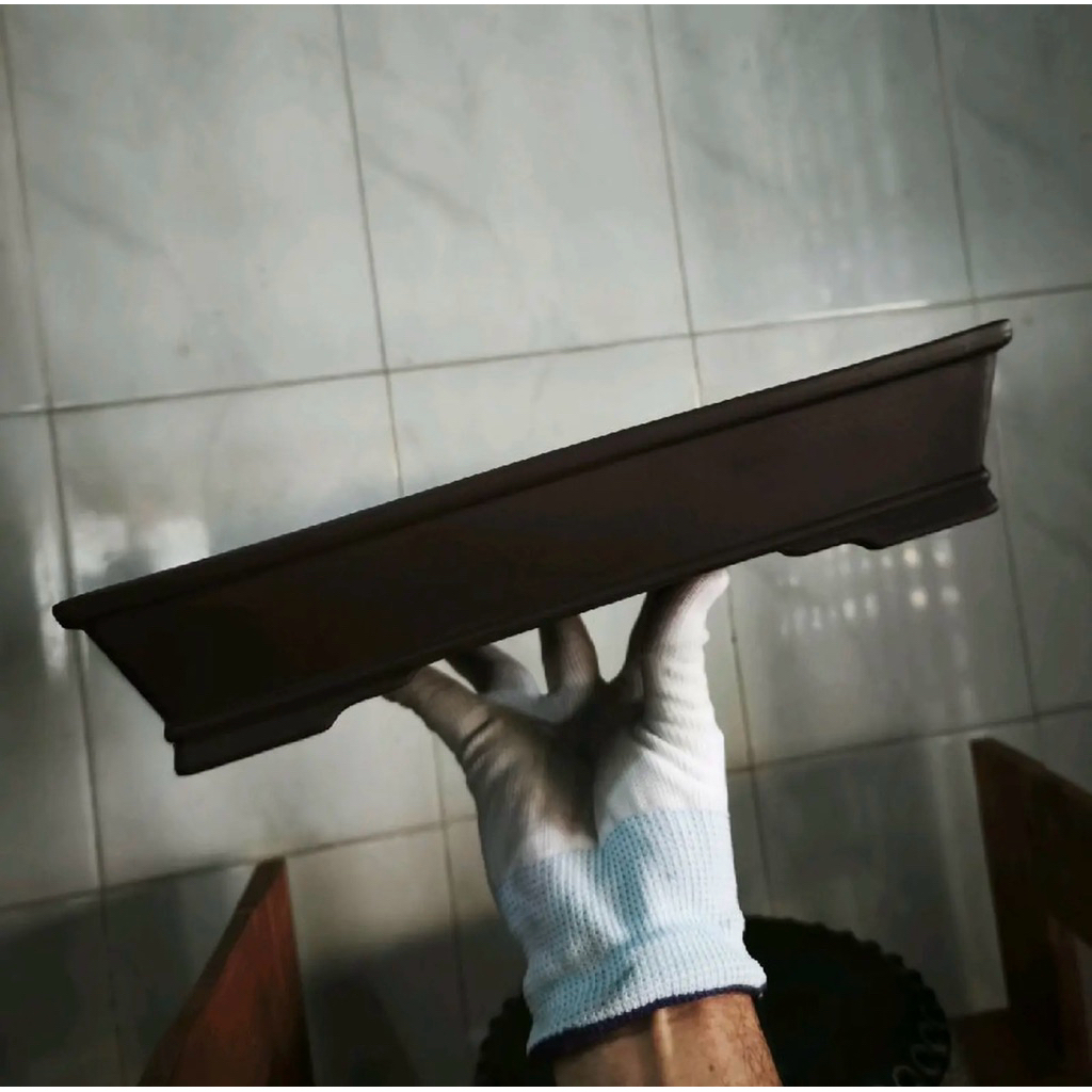 Authentic Yixing Zisha Rectangular Shallow Bonsai Pot