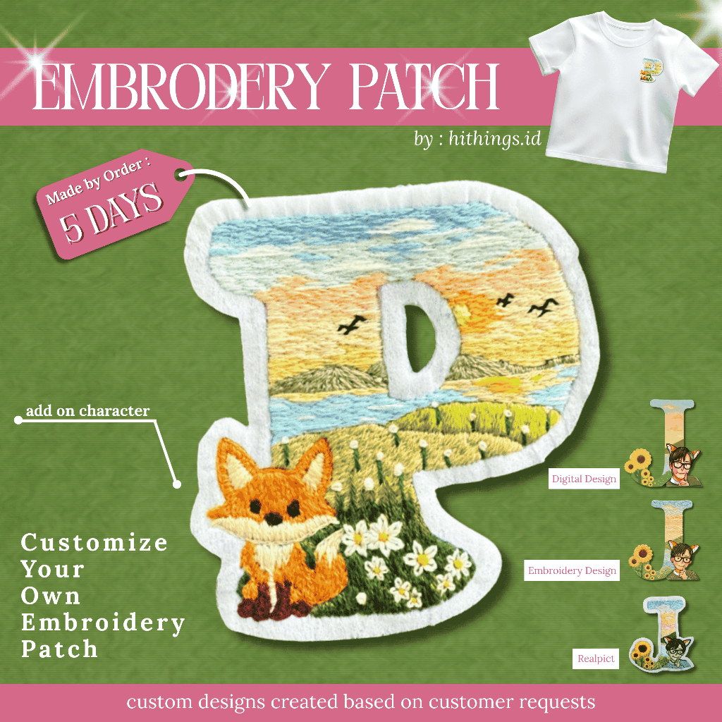 Embroidery Alphabet Custom | Embroidery Patch | Alphabet Patch | Custom Patch