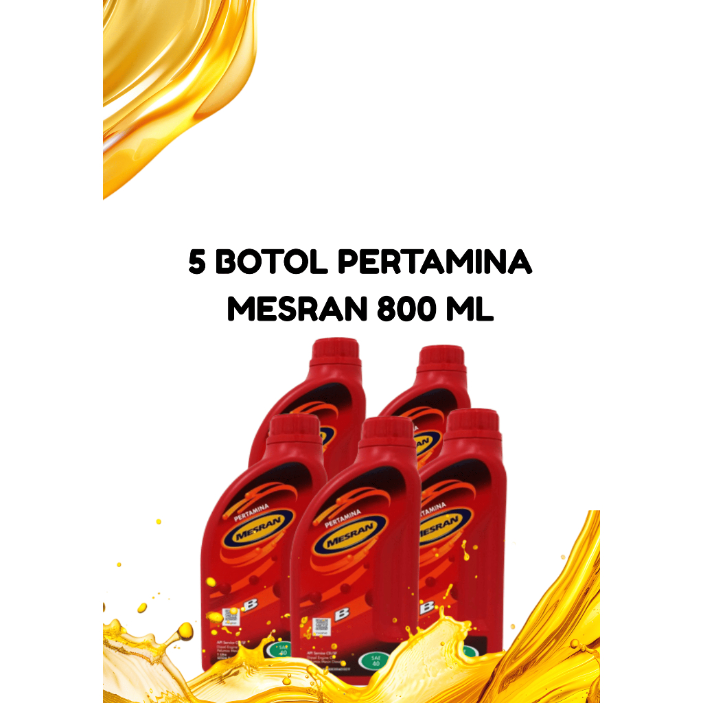 5 BOTOL Oli Pertamina Mesran Super 20W-50