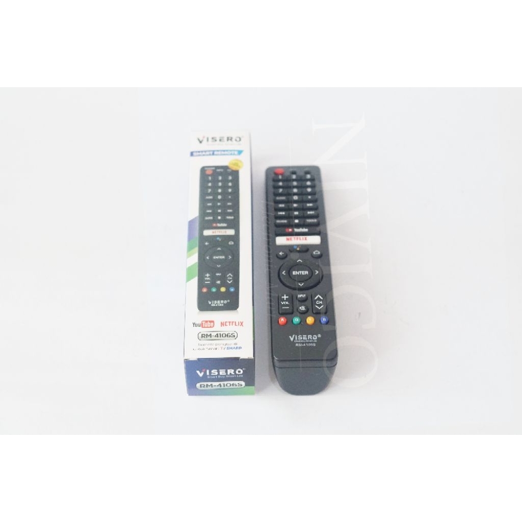 Remot Smart TV Visero RM-4106 S Sharp TV Remote Control for Smart TV with Netflix and YouTube Buttons