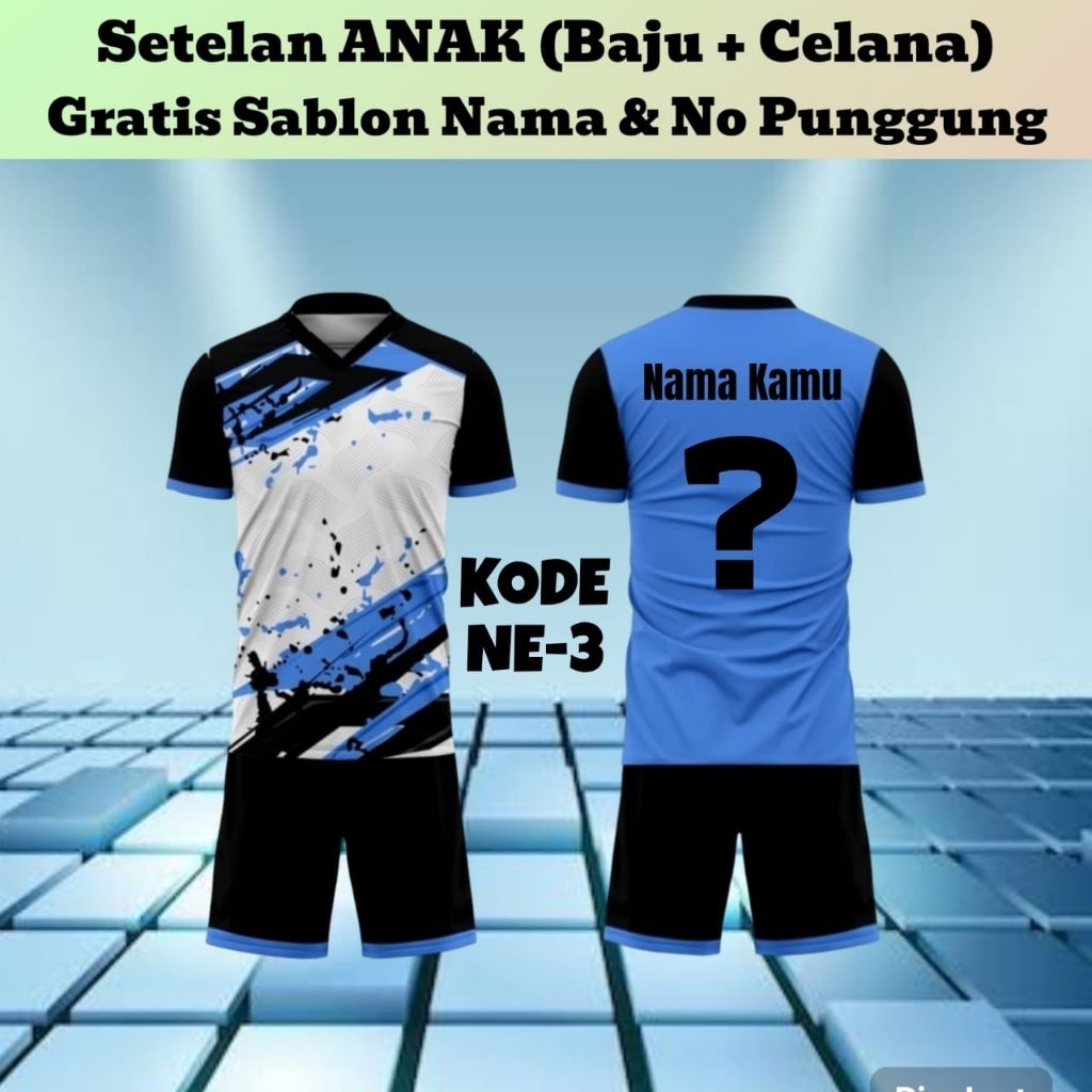 [ Khusus SETELAN FUTSAL ANAK ]Kaos Setelan Futsal Anak Jersey Anak Baju futsal Anak