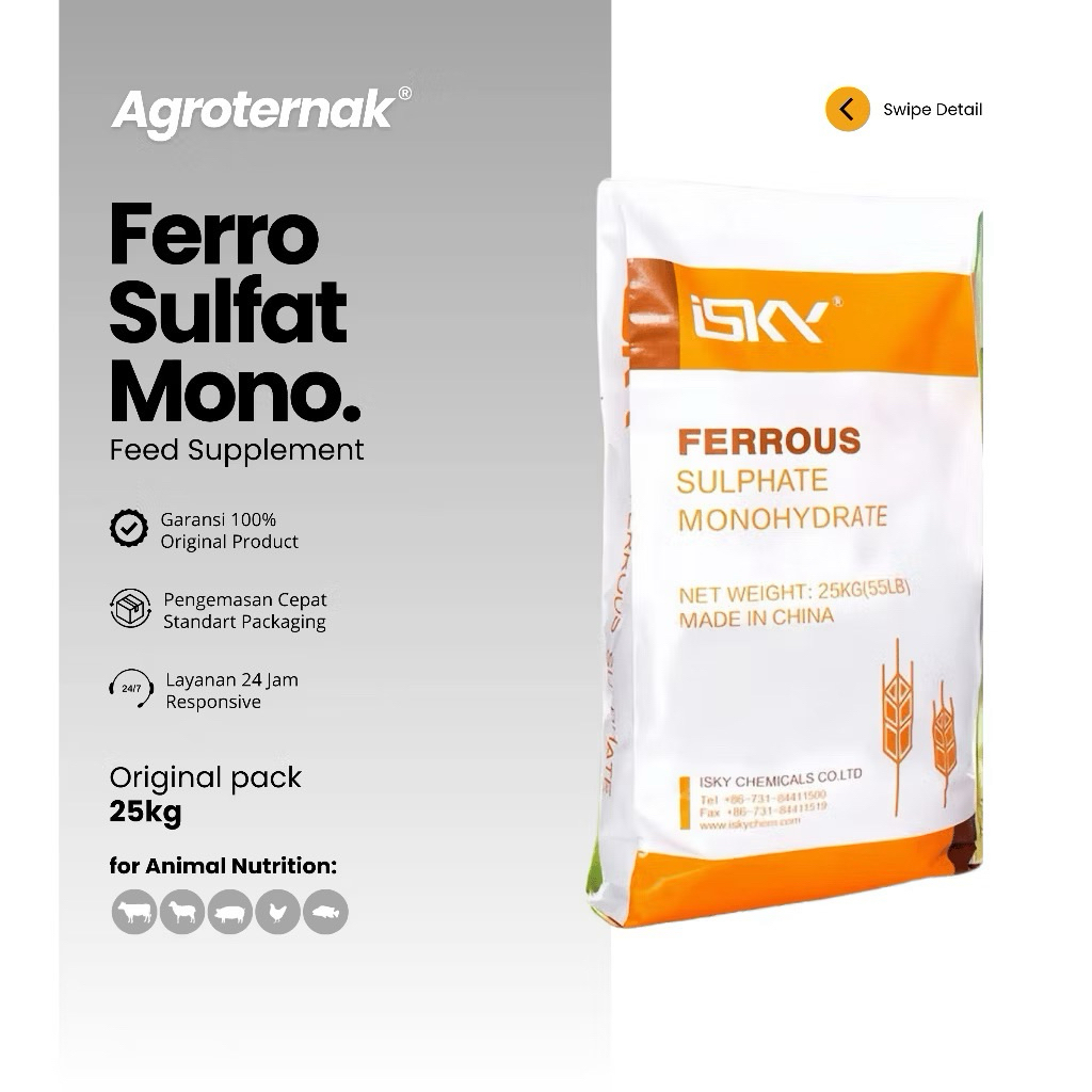 FERRO SULFATE / FERROUS SULFAT 1 KG / Fero Sulpat Ferro Sulphate