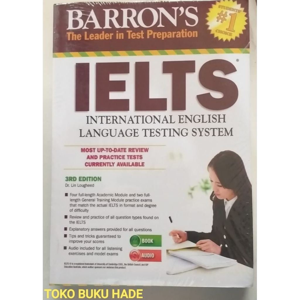BUKU IELTS BARRON'S edisi 3 ( buku belajar bahasa inggris untuk ujian internasional )