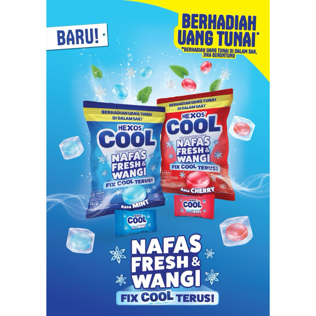 BARU Permen Hexos Cool Sak