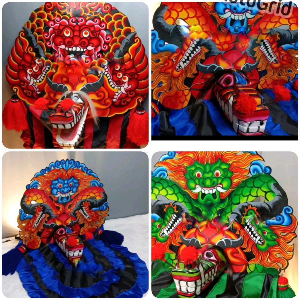 Barong Kayu Anak Caplokan Motif Naga – Siap Pentas