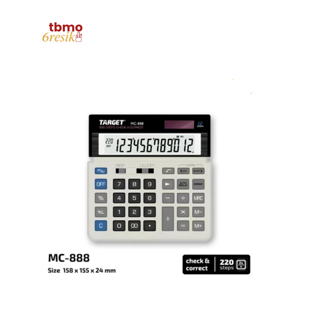 KALKULATOR TARGET MC-888 12 DIGIT  CHECK&CORRECT