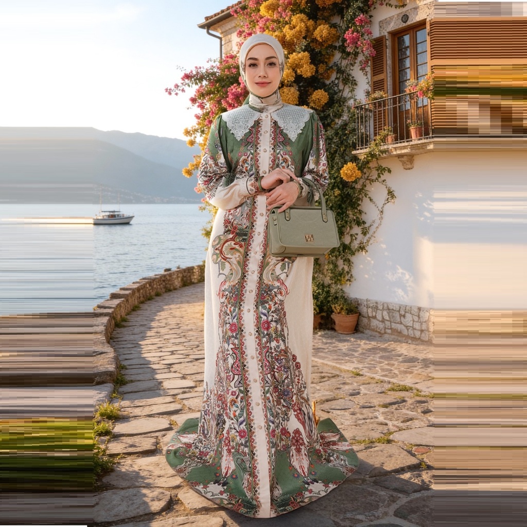 Mandjha Raya Series 2026 Melva Dress Ivan Gunawan Fashion Pakaian Muslim Wanita Gamis Original