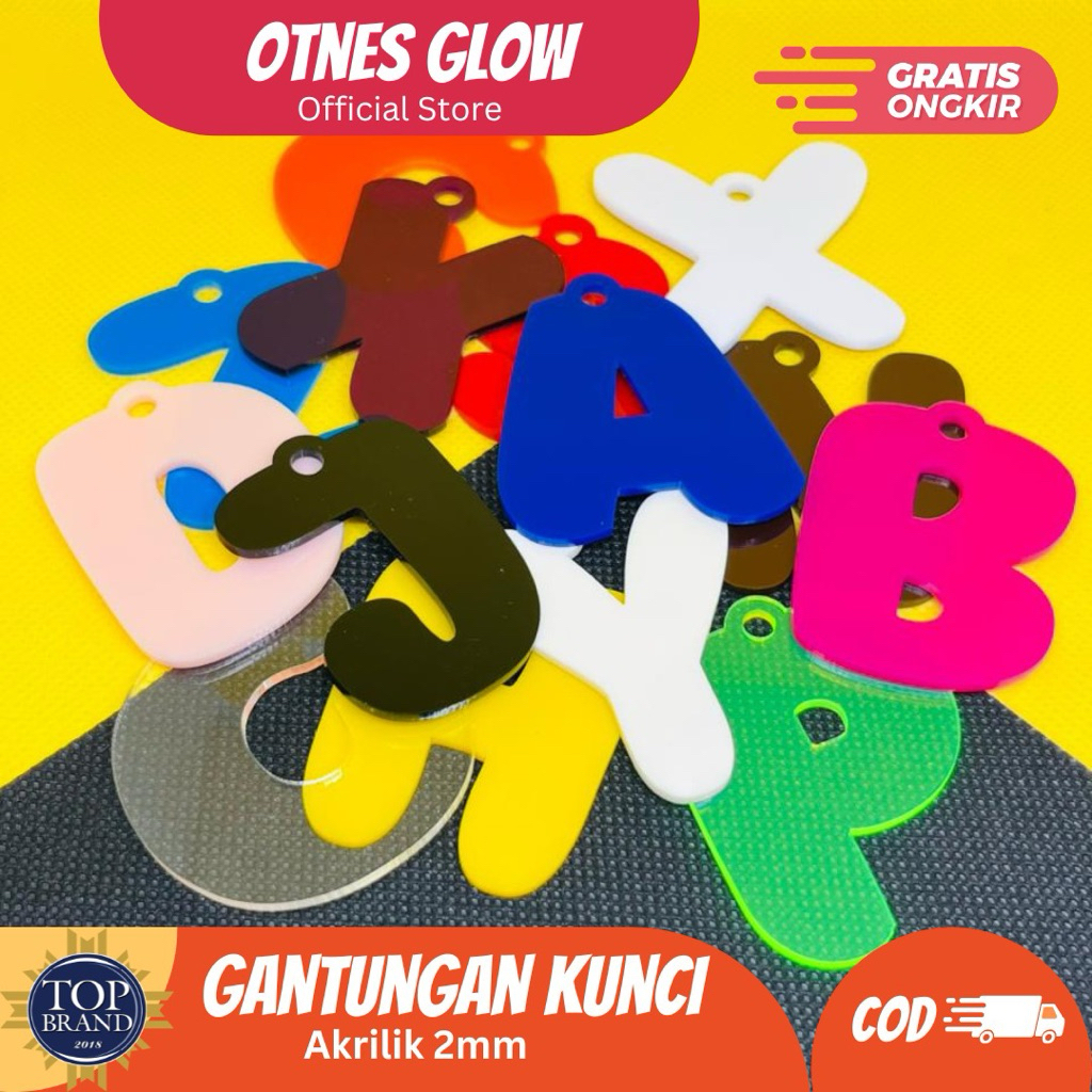 CUSTOM HURUF AKRILIK WARNA A-z 26Huruf