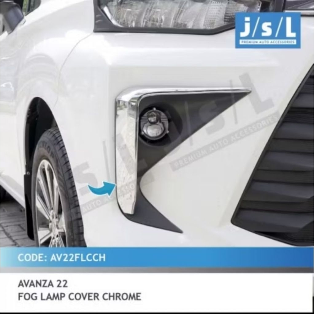 Cover foglamp warna chrome AVANZA  2022 - 2026 by JSL.