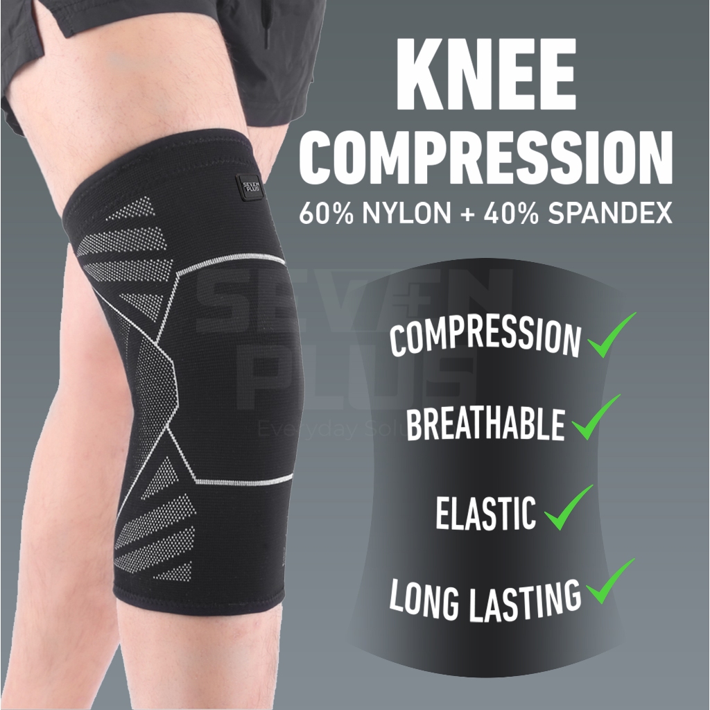 SevenPlus Knee Compression Deker Pelindung Lutut Olaraga Sport Anti Slip Knee pad Basket Badminton K