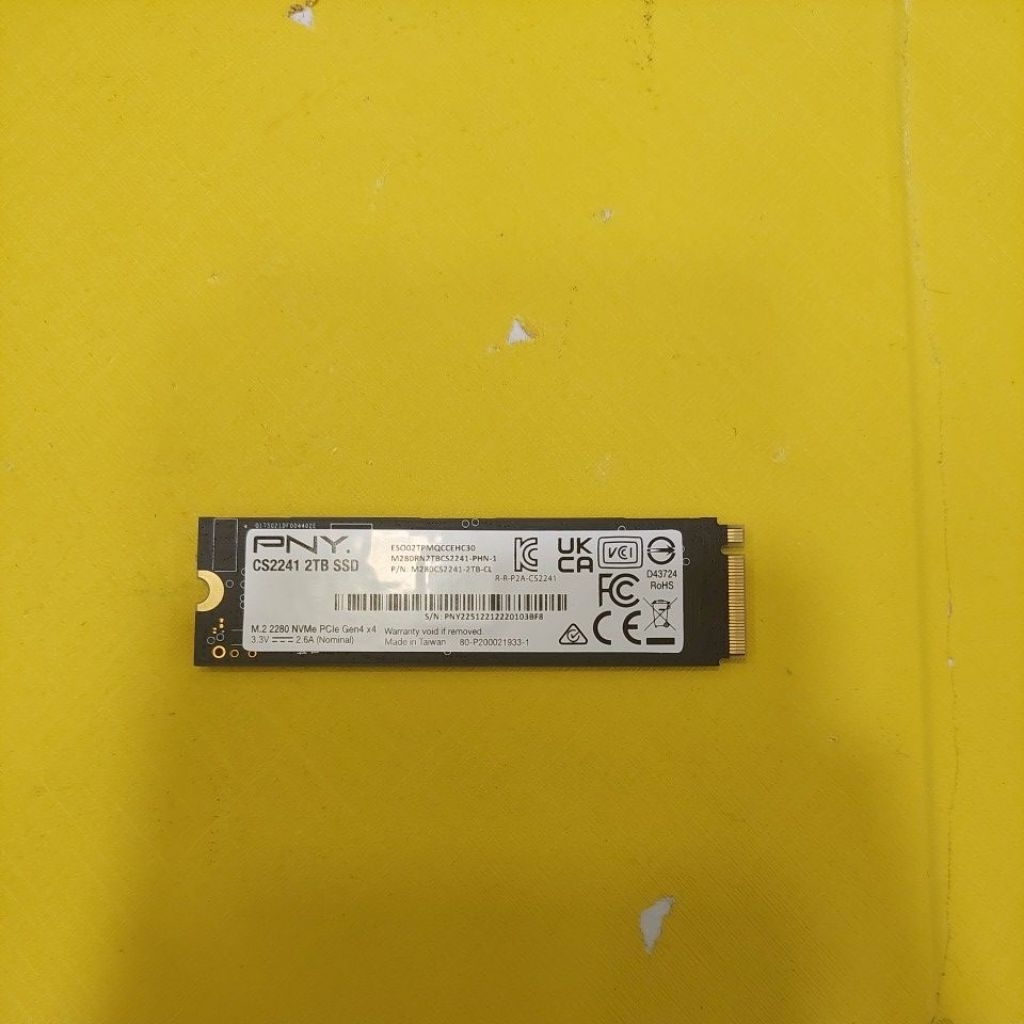 SSD 2tb NVME 100% pny COPOTAN LAPTOP