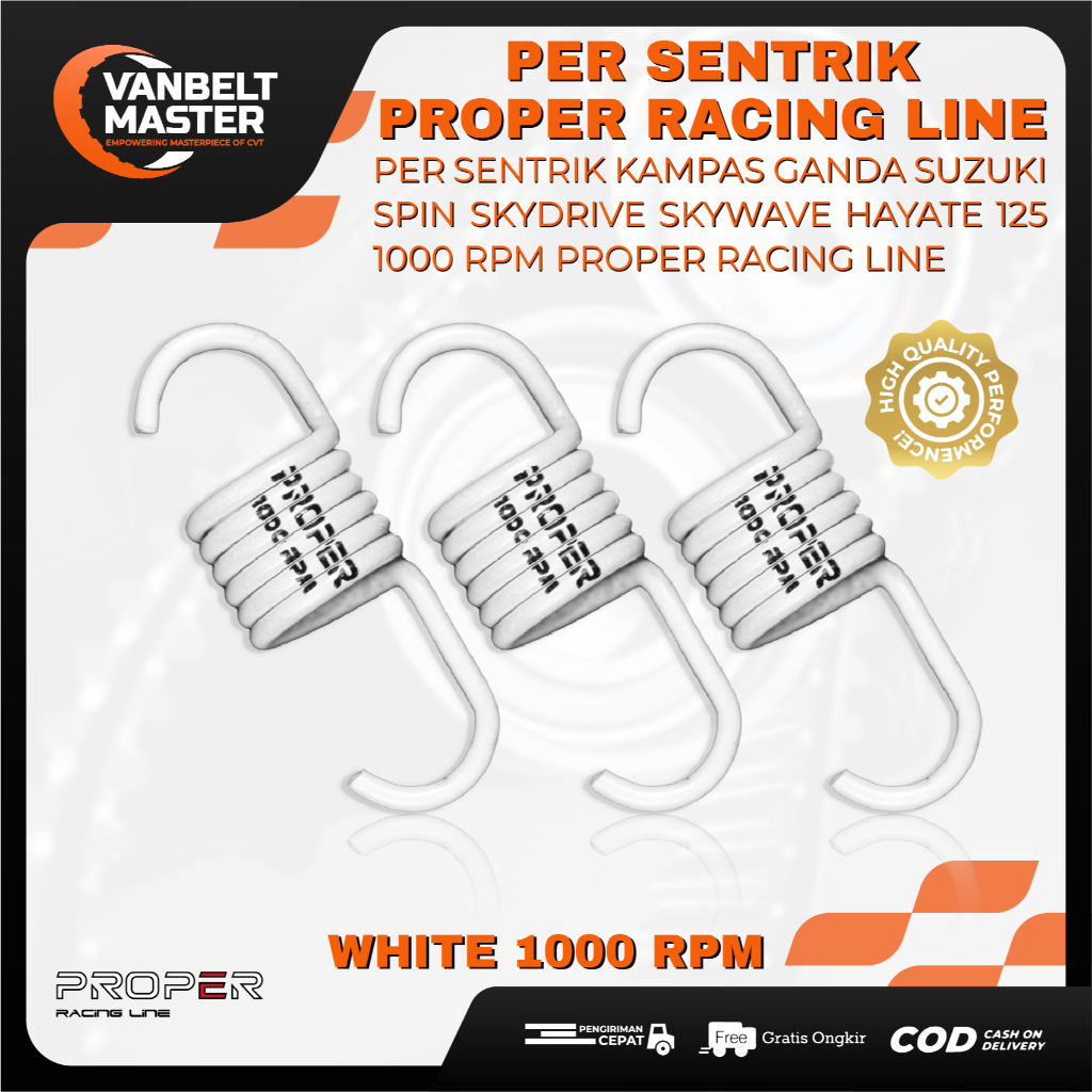 PROPER Per Sentri Sentrik Kopling Kampas Ganda Spin Skydrive Skywave Hayate Burgman 125 1000 RPM Rac