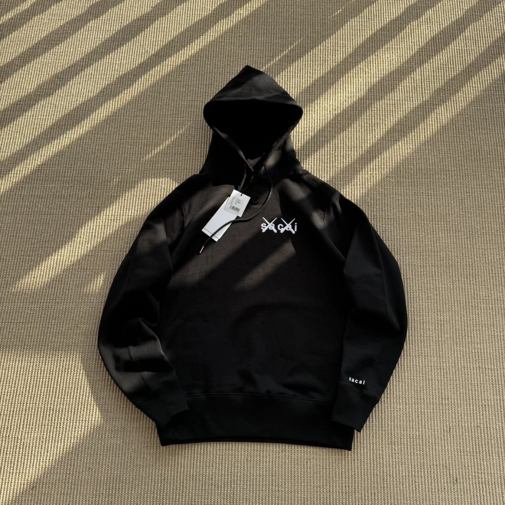 KAWS x Sacai Embroidery Hoodie Black