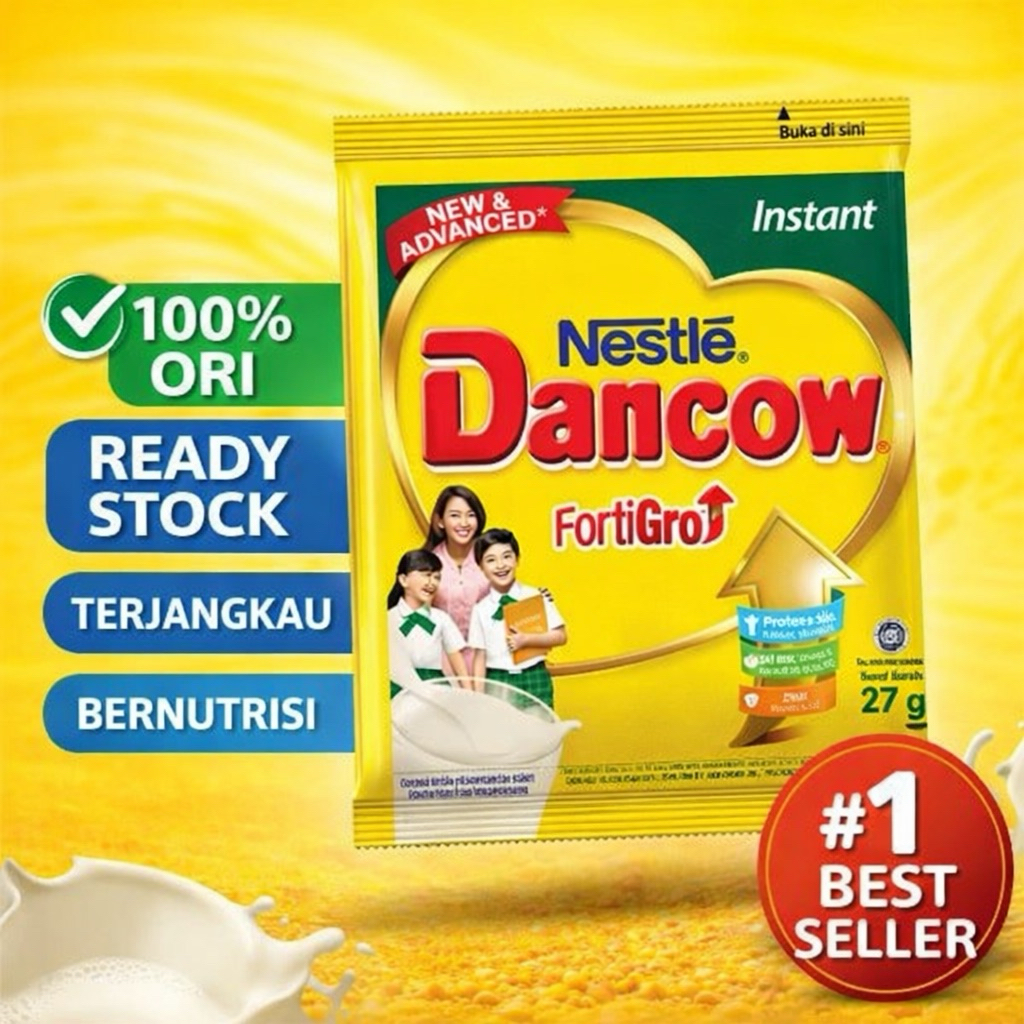 Dancow Susu Bubuk Sachet 26gr Original – Ready Stock - Susu Bubuk Anak Praktis - Dancow saset