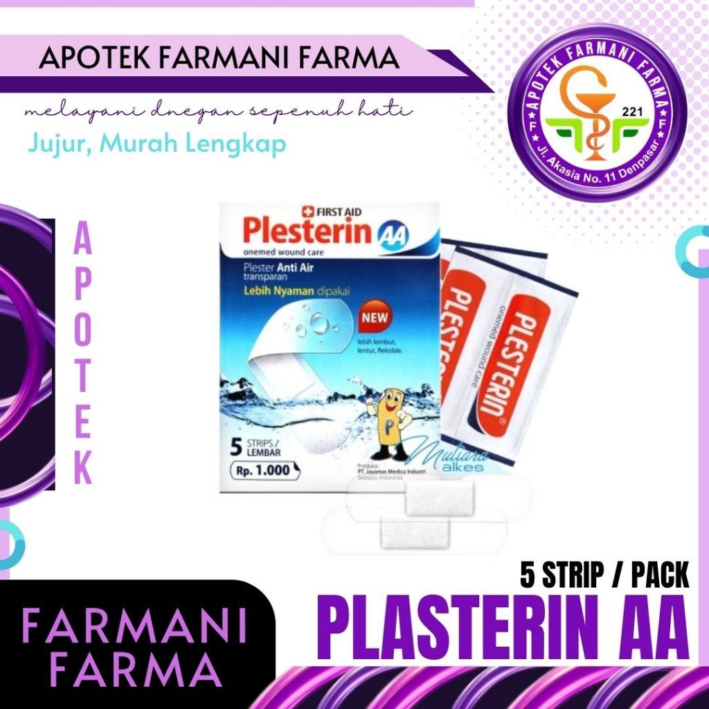 PLESTERIN AA ISI 5PCS (ANTI AIR) PACK / PLESTERIN AA ISI 10 PCS (ANTI AIR) PACK/ PLASTER WATER PROF 