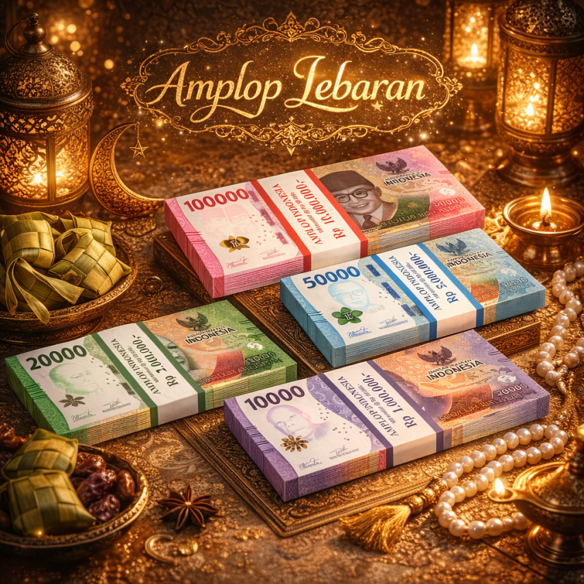 Amplop Uang Gepokan Lebaran Box Motif Uang Amplop THR Unik dan Mewah