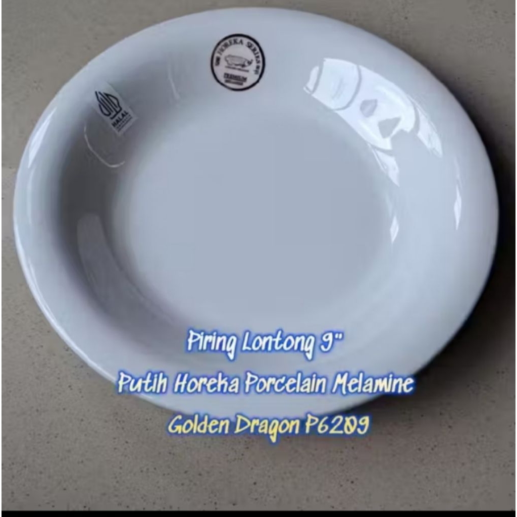 Piring Lontong P6209 Horeka Melamin  Golden Dragon