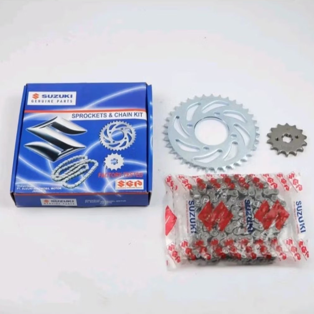 Gear Set Smash 110 / Rantai Gir Set Ori Suzuki Smash 110 / Shogun 110
