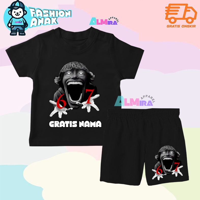BAJU SETELAN ANAK SCP 67 KID GRATIS CETAK NAMA